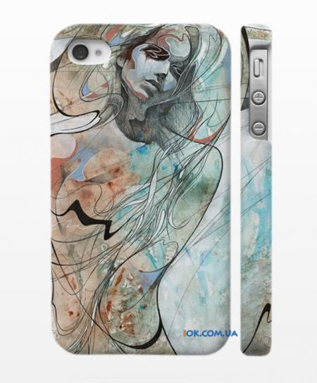 Печать на накладке для iPhone 4/4S с дизайнерским рисунком