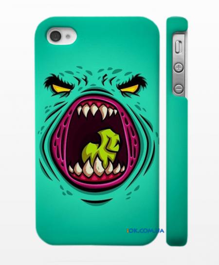 Оригинальный чехол на iPhone 4/4S - Страшный монстрик