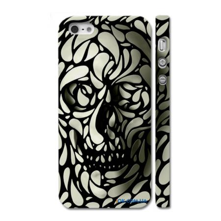 Потрясный чехол для iPhone 5, черно-белый череп