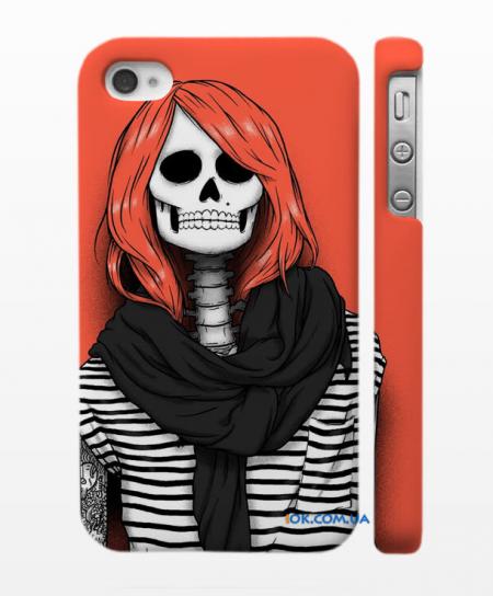 Swag чехол для iPhone 4, 4S скелет в тельняшке Swag чехол для iPhone 4, 4S скелет в тельняшке