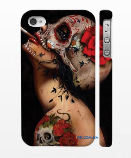 Дизайнерский кейс для iPhone 4, 4S Маска - череп