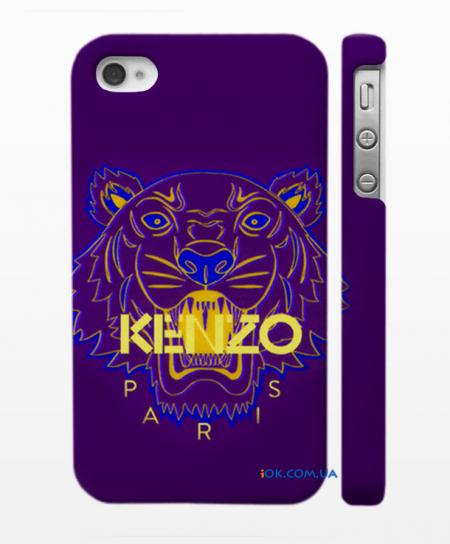 Купить брендовый кейс на Айфон 4, 4S Kenzo, фиолетовый