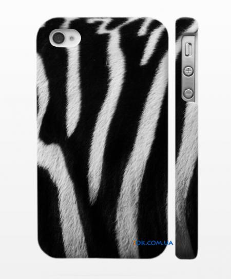 Swag накладка iPhone 4,4S, животный принт - Зебра