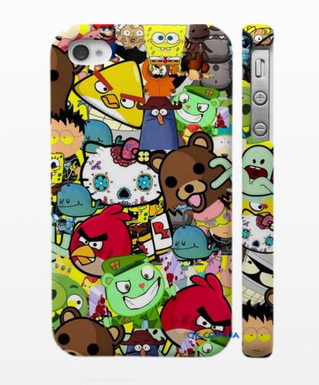 Крутой кейс для iPhone 4,4S - Мультяшный клип-арт