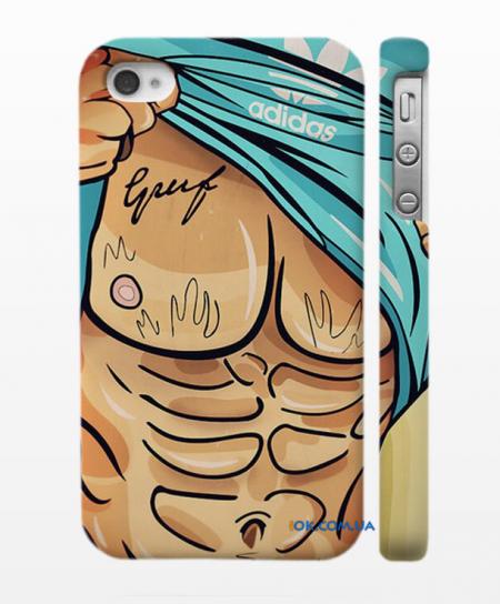 Прикольный кейс для iPhone 4,4S - Торс Adidas
