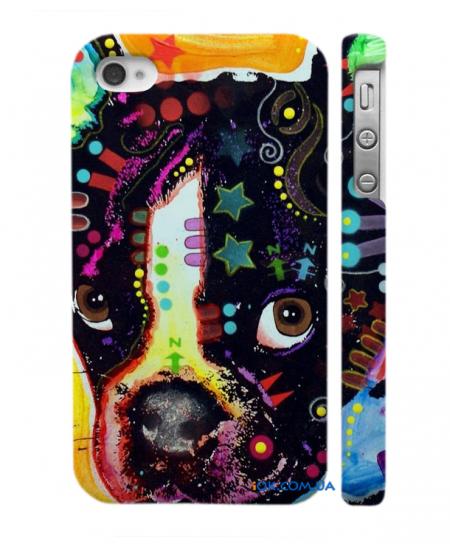 Кейс с рисунком на iPhone 4, 4S Бульдожка