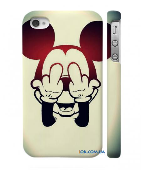 Печать на кейсе для iPhone 4, 4S Крутой Микки Маус Печать на кейсе для iPhone 4, 4S Крутой Микки Маус