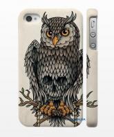 Печать на чехле iPhone 4/4S - дизайн Swage сова Печать на чехле iPhone 4/4S - дизайн Swage сова