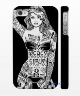 Печать на кейсе iPhone 4/4S - Swag девушка в тату Печать на кейсе iPhone 4/4S - Swag девушка в тату