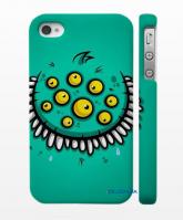 Оригинальная накладка на iPhone 4/4S - Зеленый монстрик Оригинальная накладка на iPhone 4/4S - Зеленый монстрик