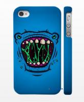 Креативная накладка на iPhone 4/4S - Голубой монстрик Креативная накладка на iPhone 4/4S - Голубой монстрик