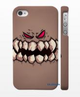 Креативный чехол на iPhone 4/4S - Угрюмый монстрик Креативный чехол на iPhone 4/4S - Угрюмый монстрик