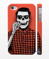 Swag чехол для iPhone 4, 4S череп - ботан