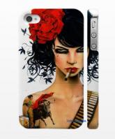 Яркий кейс для iPhone 4, 4S Кармен