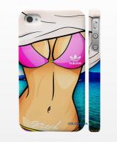 Накладка пластиковая для iPhone 4,4S - Купальник Adidas Накладка пластиковая для iPhone 4,4S - Купальник Adidas